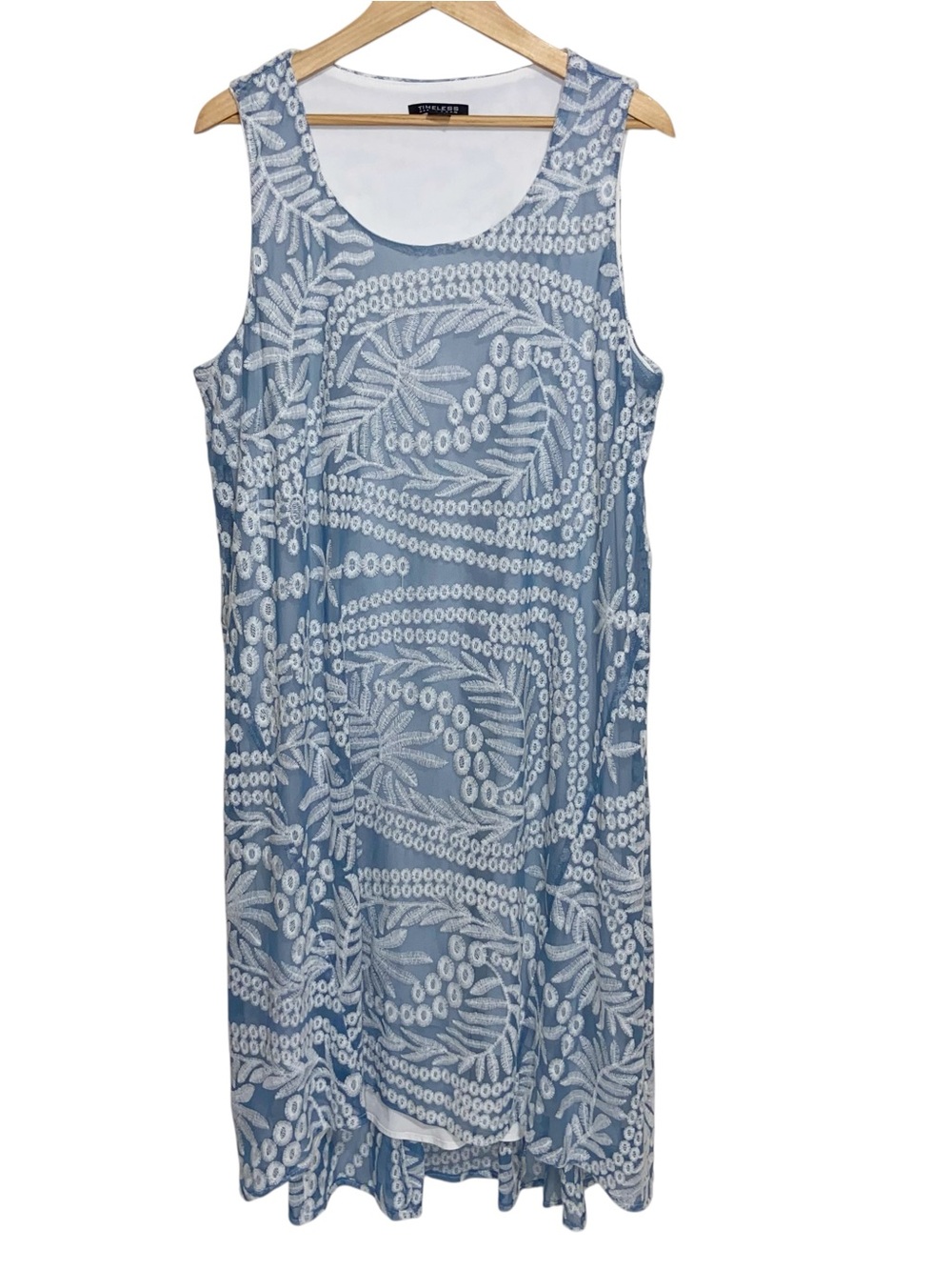 Naeem Khan Dress Womens 1X Vintage 90s Timeless Embroidered Boho Coastal Artsy